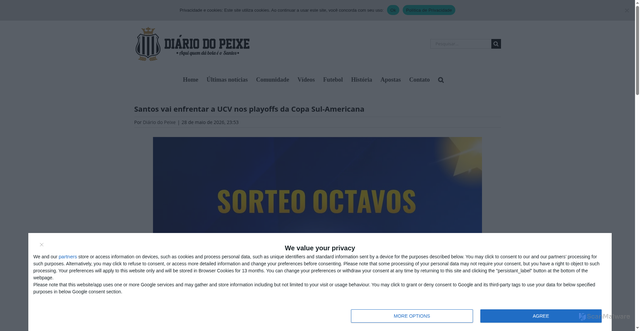Security scan screenshot of https://www.diariodopeixe.com.br/noticias/santos-vai-enfrentar-a-ucv-nos-playoffs-da-copa-sul-americana/