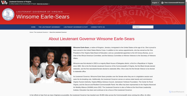 Security scan screenshot of https://www.ltgov.virginia.gov/the-lieutenant-governor/about-the-lieutenant-governor/