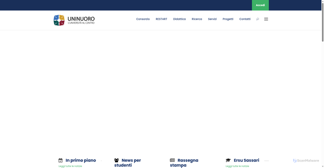 Security scan screenshot of https://uninuoro.it/