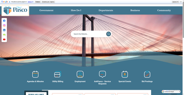 Security scan screenshot of https://pasco-wa.gov/