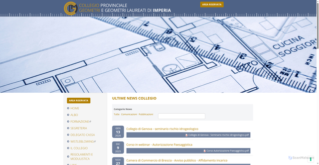 Security scan screenshot of https://www.geometri.im.it/