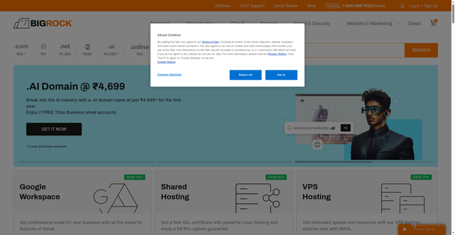 Security scan screenshot of https://www.bigrock.in/