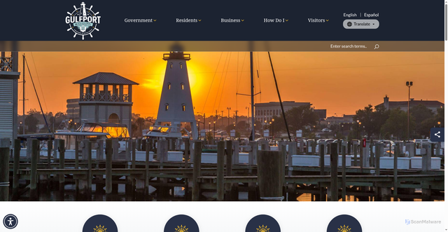 Security scan screenshot of https://gulfport-ms.gov/