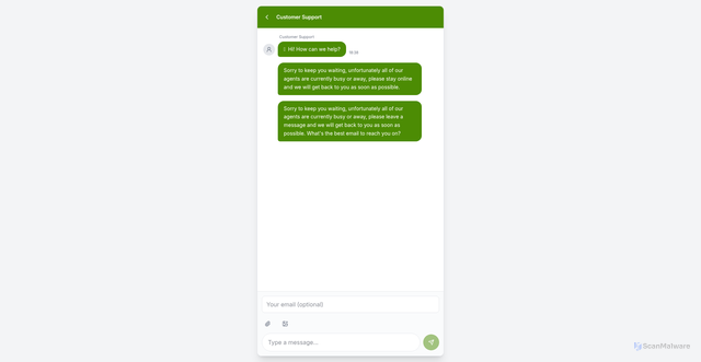 Security scan screenshot of https://support.scalpedonline.com/