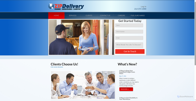 Security scan screenshot of https://myzipdelivery.com/