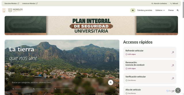Security scan screenshot of https://morelos.gob.mx