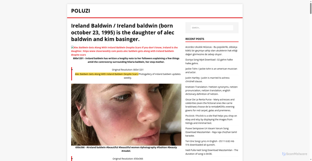 Security scan screenshot of https://zulopat.pages.dev/post/ireland-baldwin/