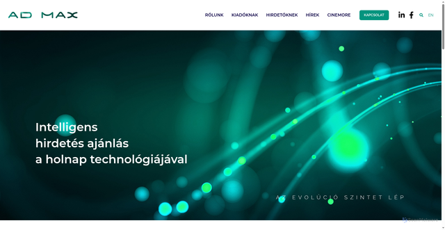 Security scan screenshot of https://admax.hu