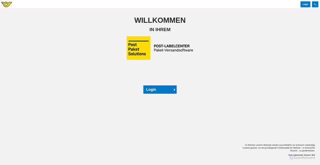 Security scan screenshot of https://plc.post.at