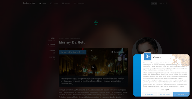 Security scan screenshot of https://www.betaseries.com/en/person/98752-murray-bartlett