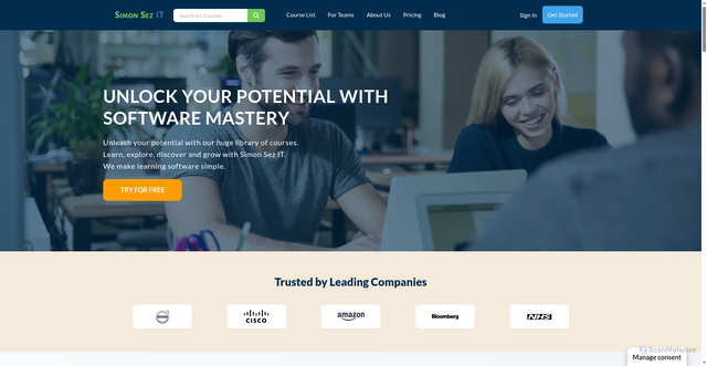 Security scan screenshot of https://simonsezit.com