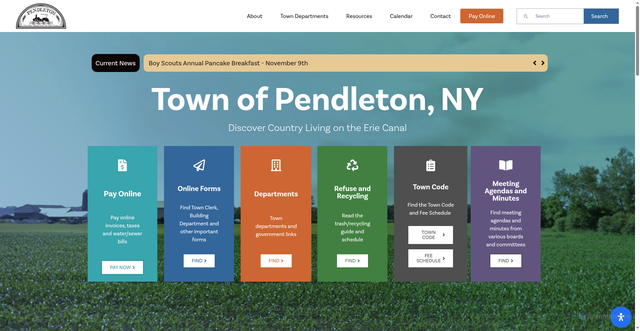 Security scan screenshot of https://pendletonny.gov/