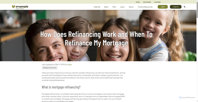 Security scan screenshot of https://empeople.com/learn/empeople-insights/how-does-mortgage-refinancing-work/