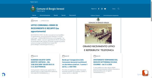 Security scan screenshot of https://www.comune.borgioverezzi.sv.it