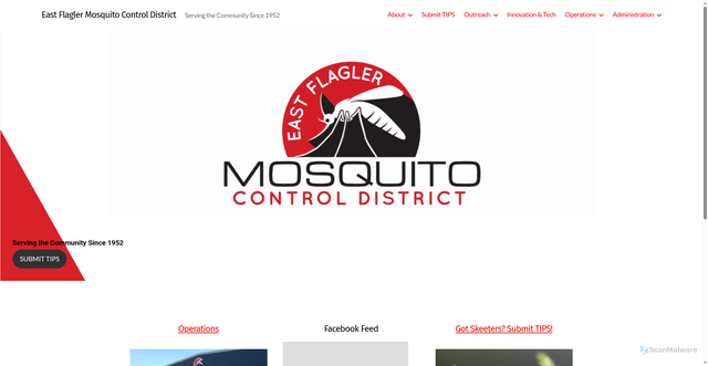 Security scan screenshot of https://flaglermosquito.gov/