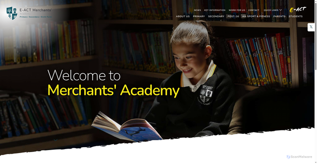 Security scan screenshot of https://merchantsacademy.e-act.org.uk/