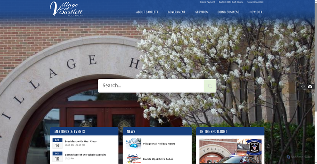 Security scan screenshot of https://www.bartlettil.gov/