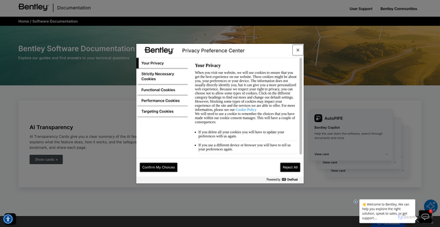 Security scan screenshot of https://docs.bentley.com