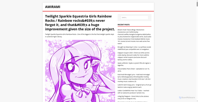 Security scan screenshot of https://imarima.pages.dev/posts/twilight-sparkle-equestria-girls-rainbow-rocks