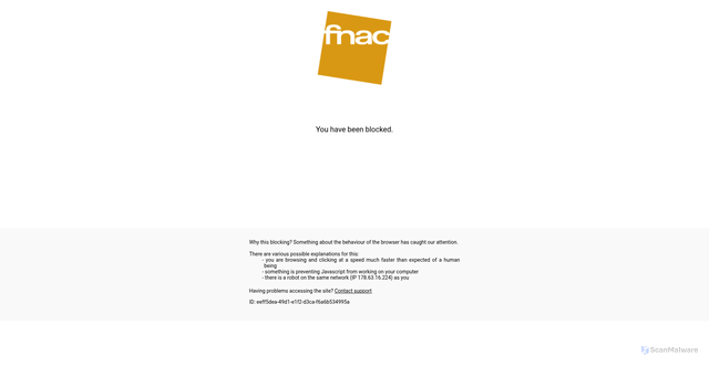 Security scan screenshot of https://fnac.pt