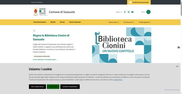 Security scan screenshot of https://www.comune.sassuolo.mo.it/