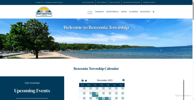 Security scan screenshot of https://benzoniatownship.gov/