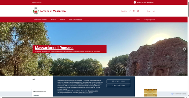 Security scan screenshot of https://www.comune.massarosa.lu.it