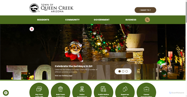 Security scan screenshot of https://www.queencreekaz.gov/