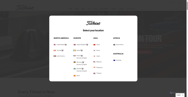 Security scan screenshot of https://titleist.ca