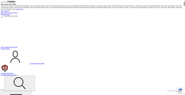 Security scan screenshot of https://www.comune.rutigliano.ba.it/
