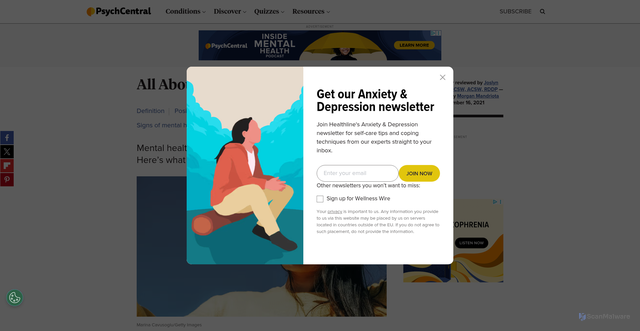 Security scan screenshot of https://psychcentral.com/health/what-is-mental-health