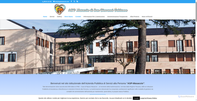 Security scan screenshot of https://www.aspmasaccio.com/