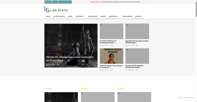 Security scan screenshot of https://www.lawgratis.com