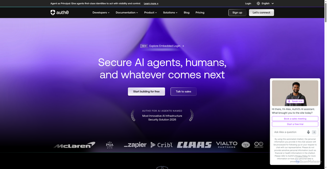 Security scan screenshot of https://trustengine.us.auth0.com