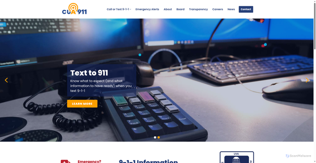 Security scan screenshot of https://cua911.gov/
