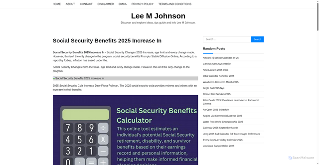 Security scan screenshot of https://leemjohnsond.pages.dev/mybvn-social-security-benefits-2025-increase-in-ynokw/