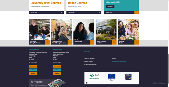 Security scan screenshot of https://www.farn-ct.ac.uk/