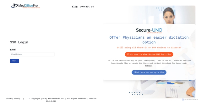 Security scan screenshot of https://sso.securexsoft.com