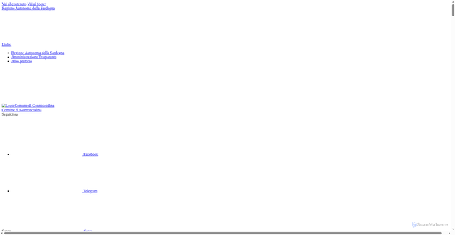 Security scan screenshot of https://www.comune.gonnoscodina.oristano.it/