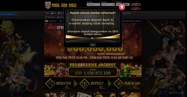 Security scan screenshot of https://tindobatu.click/