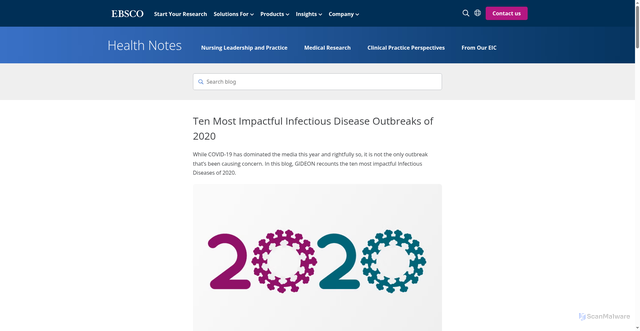 Security scan screenshot of https://about.ebsco.com/blogs/health-notes/ten-most-impactful-infectious-disease-outbreaks-2020