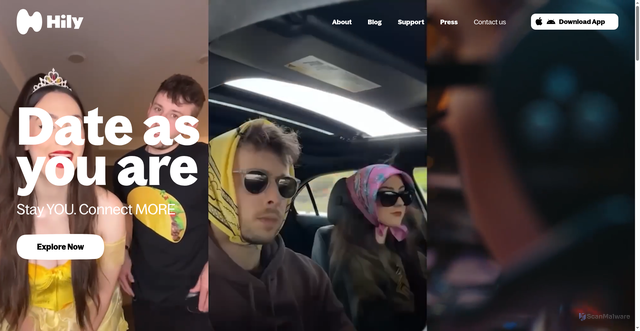 Security scan screenshot of https://hily.com