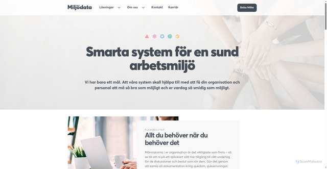 Security scan screenshot of https://www.miljodata.se/