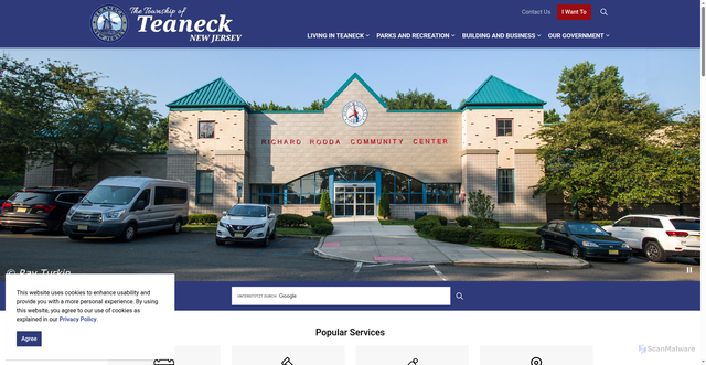 Security scan screenshot of https://www.teanecknj.gov/