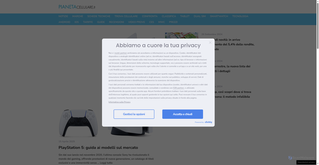 Security scan screenshot of https://pianetacellulare.it