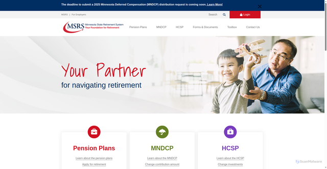 Security scan screenshot of https://www.mnretire.gov/