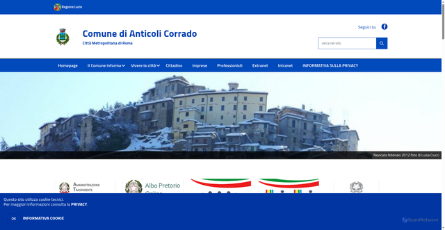 Security scan screenshot of https://www.comune.anticolicorrado.rm.it/hh/index.php