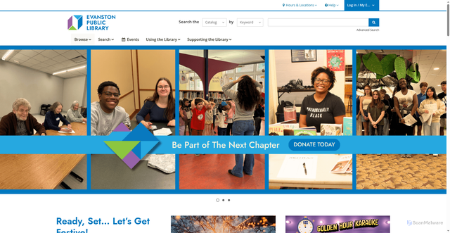 Security scan screenshot of https://epl.org/