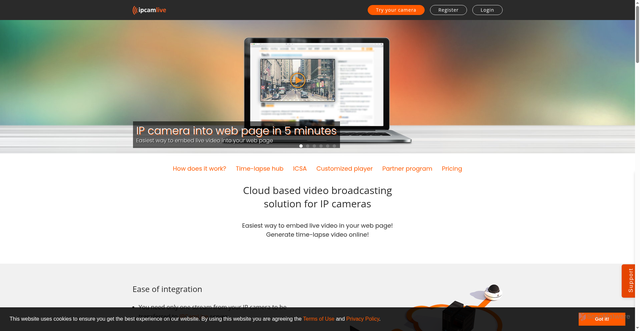 Security scan screenshot of https://s100.ipcamlive.com