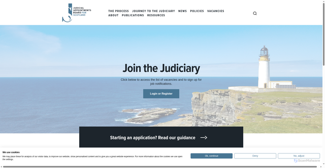 Security scan screenshot of https://www.judicialappointments.scot/
